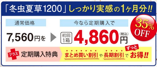 冬虫夏草1200販売サイトへ